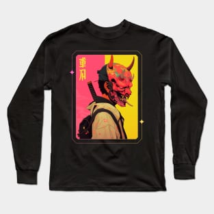 Oni Samurai  Japanese Long Sleeve T-Shirt